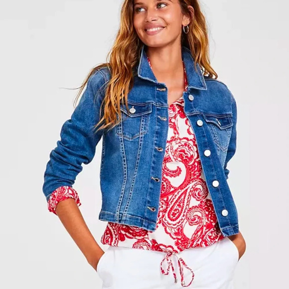 Tommy Hilfiger Cropped Jean Jacket - Picture 1 of 6